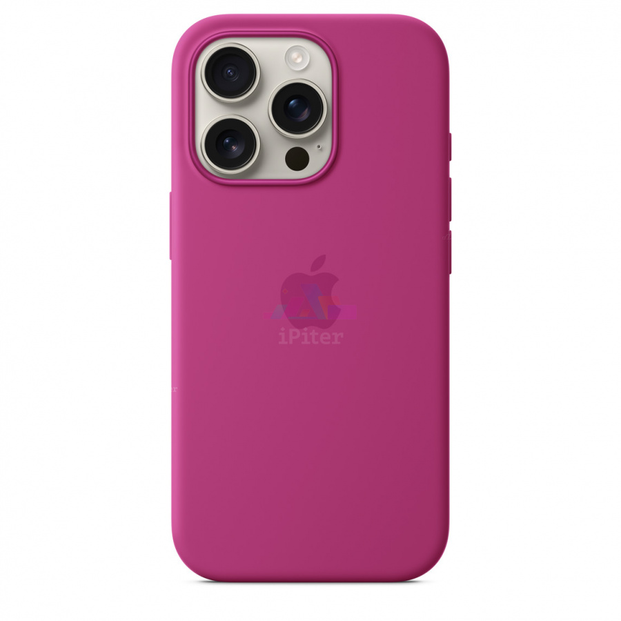 Фото Купить Чехол Apple Silicone Case with MagSafe для iPhone 16 Pro (Fuchsia) MYYN3 по низкой цене в Санкт-Петербурге