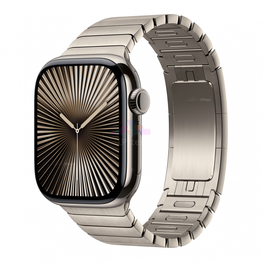 Фото Купить Apple Watch Series 10 <br>42 мм Titanium «Natural» with Link Bracelet с функцией GPS + Cellular по низкой цене в Санкт-Петербурге