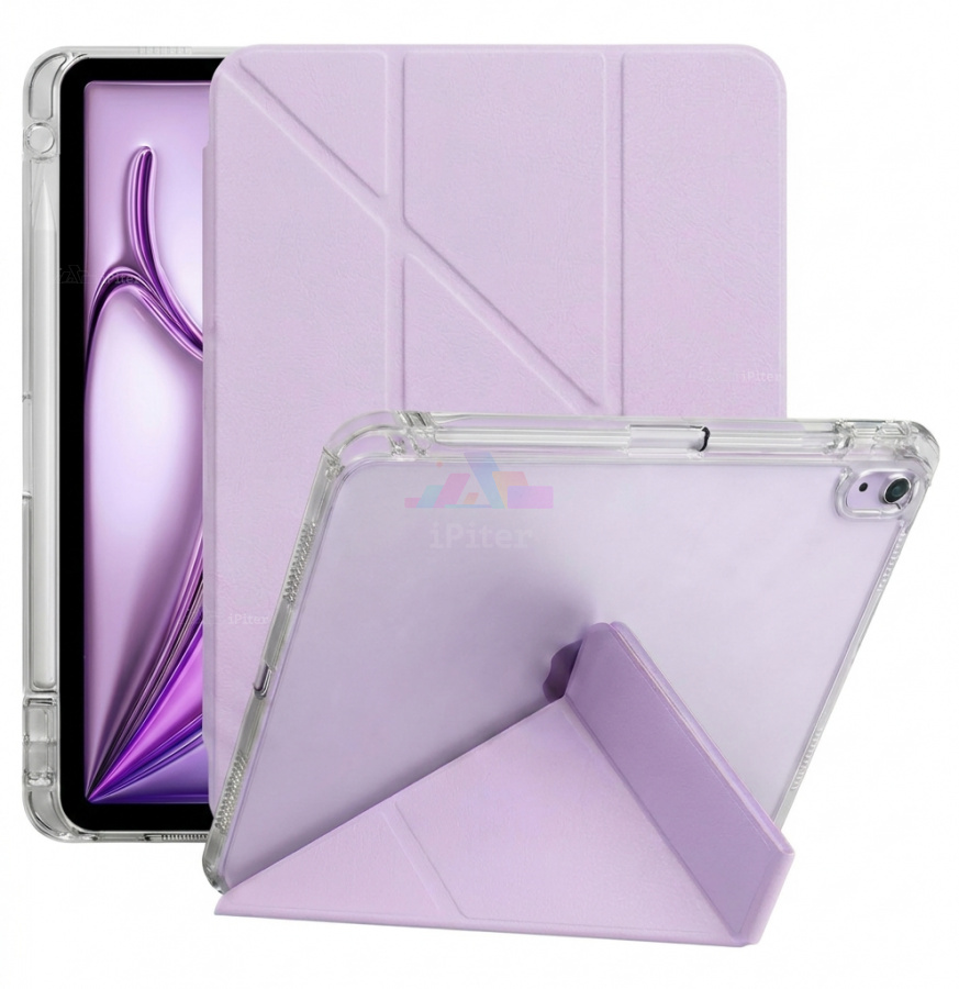 Фото Купить Чехол Selonica Triangle Folio для iPad Air 6/7/8 11'' (Сиреневый) по низкой цене в Санкт-Петербурге