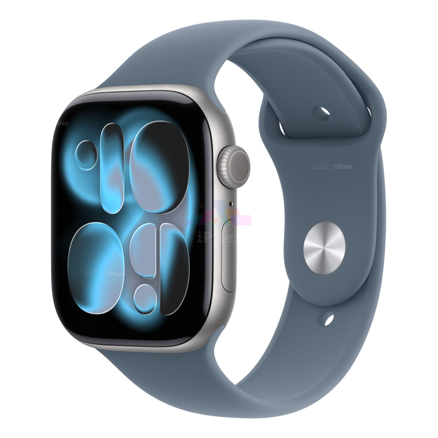 Фото Купить Apple Watch Series 11 <br>46 мм Корпус из алюминия «Space Gray» Спортивный ремешок S/M «Anchor Blue» по низкой цене в Санкт-Петербурге