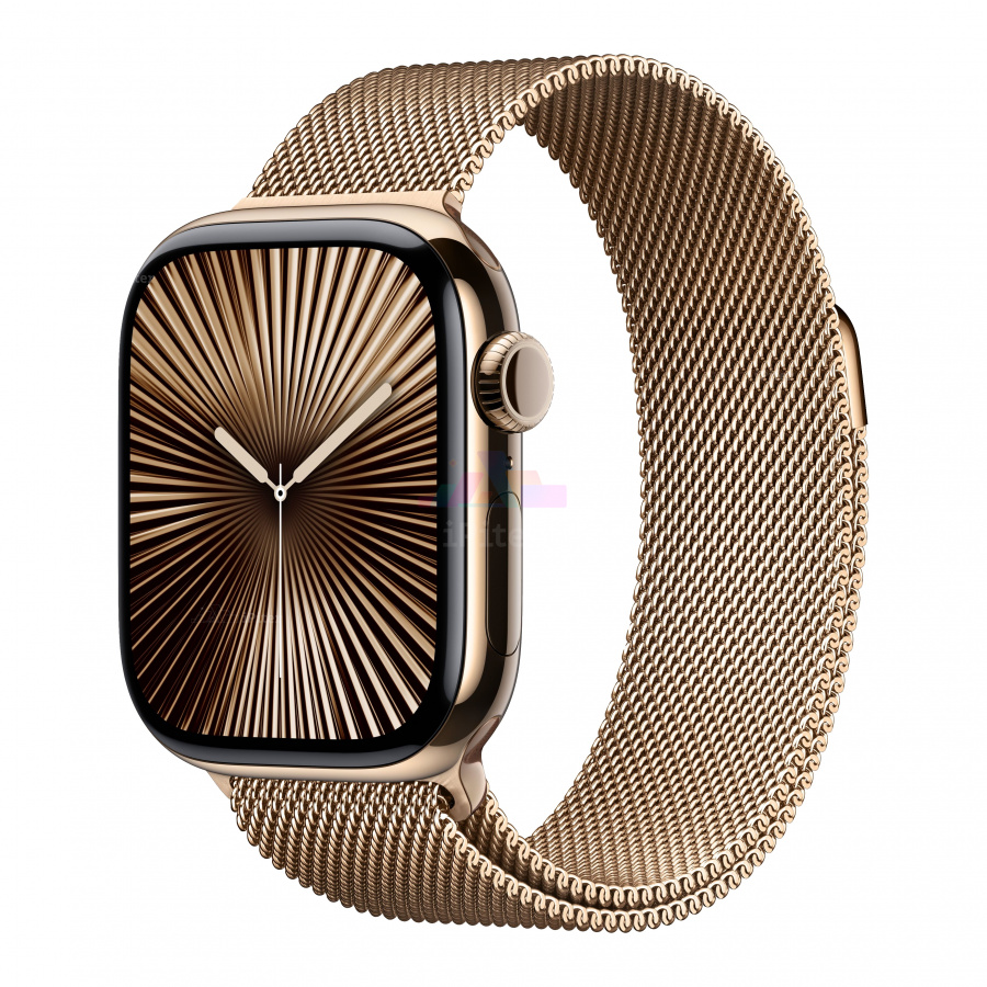 Фото Купить Apple Watch Series 10 <br>42 мм Titanium «Gold» with Milanese Loop с функцией GPS + Cellular по низкой цене в Санкт-Петербурге