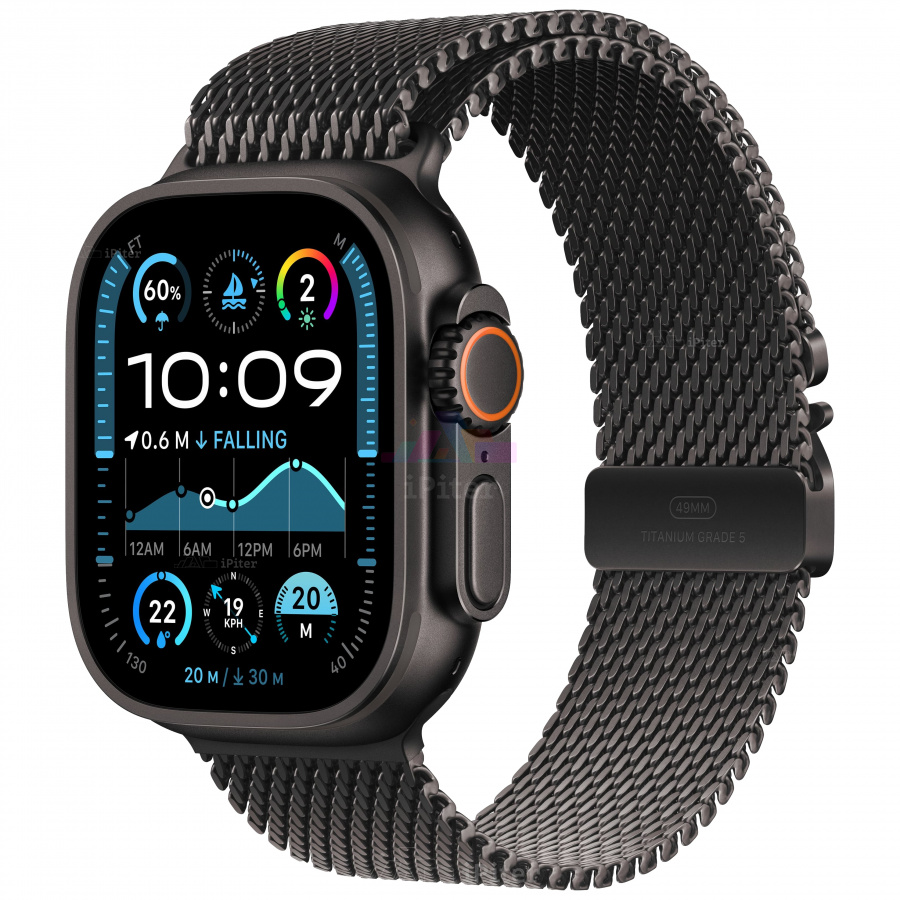 Фото Купить Apple Watch Ultra 2 <br>49 мм «Black Titanium» Case with Black Titanium Milanese Loop M по низкой цене в Санкт-Петербурге