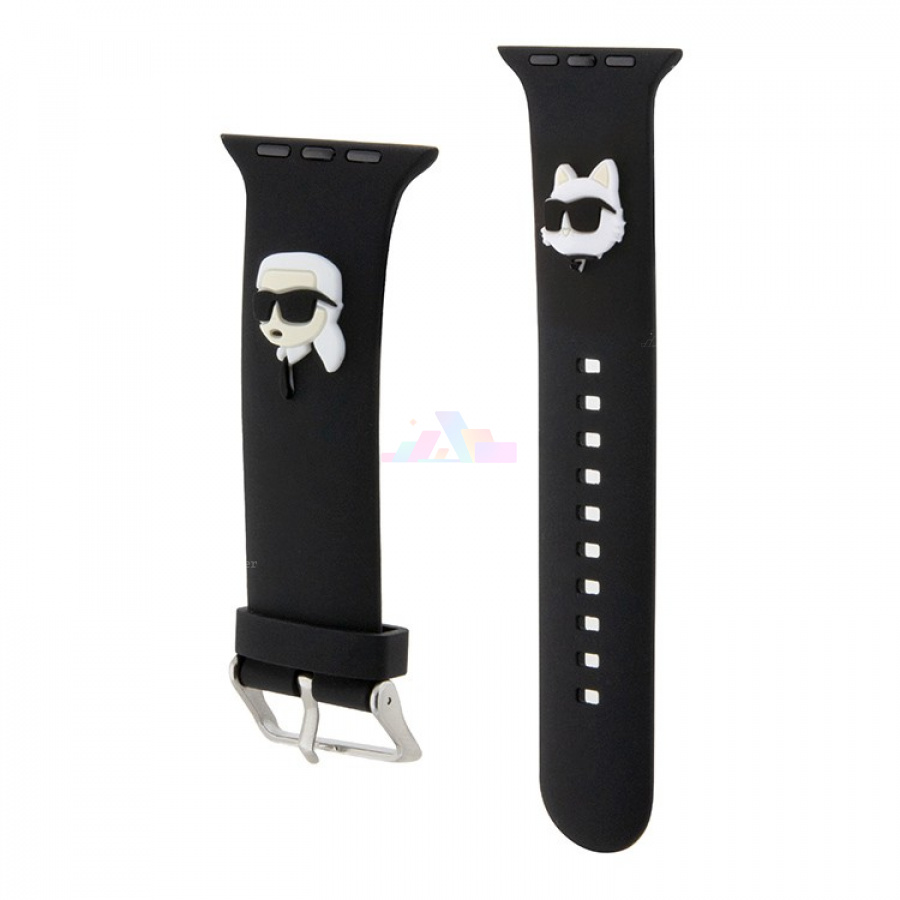 Фото Купить Ремешок Karl Lagerfeld Silicone для Apple Watch 44 / 45 / 46 мм (Чёрный) по низкой цене в Санкт-Петербурге