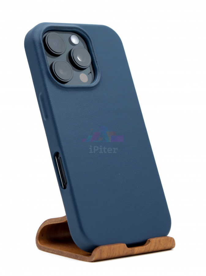 Фото Купить Чехол uBear Capital Leather Mag case для iPhone 16 Pro Синий по низкой цене в Санкт-Петербурге
