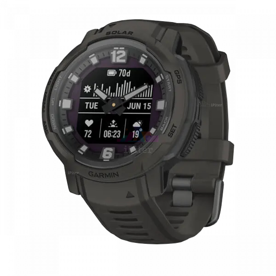 Фото Купить Умные часы Garmin Instinct Crossover Solar Graphite (010-02730-11) по низкой цене в Санкт-Петербурге