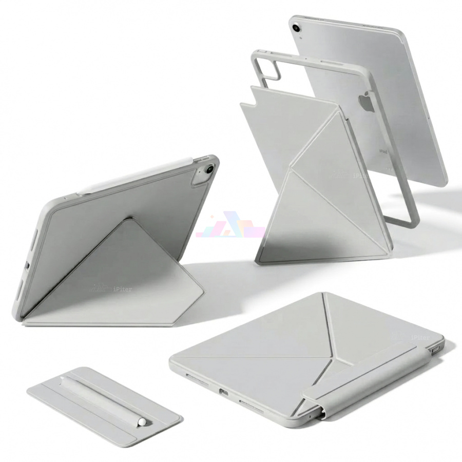 Фото Купить Чехол Selonica Triple Folio для iPad 10/11 (Серый) по низкой цене в Санкт-Петербурге