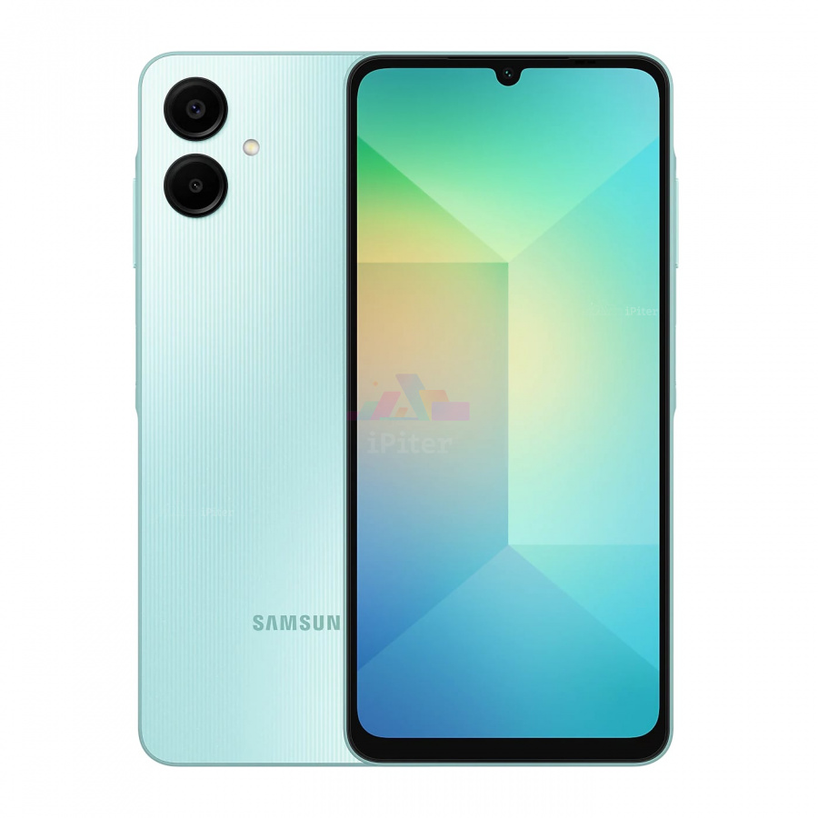 Фото Купить Смартфон Samsung Galaxy A06 6Gb/128Gb (Light Green) (Nano-Sim + Nano-Sim) по низкой цене в Санкт-Петербурге