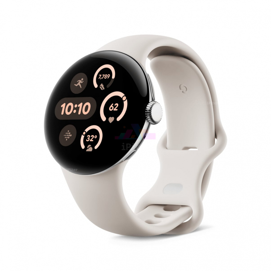 Фото Купить Google Pixel Watch 3 41мм Wi-Fi Polished Silver Case/Porcelain Active Band по низкой цене в Санкт-Петербурге