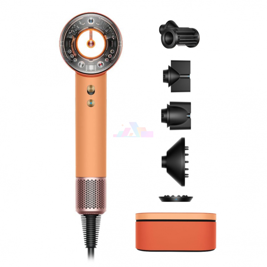 Фото Купить Фен Dyson Supersonic Nural HD16 Ceramic Apricot/Topaz (5 насадок) по низкой цене в Санкт-Петербурге