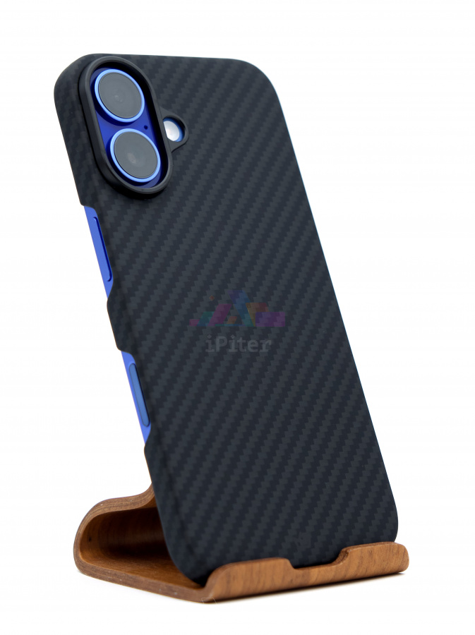 Фото Купить Чехол VLP Kevlar case with MagSafe для iPhone 16 Чёрный по низкой цене в Санкт-Петербурге