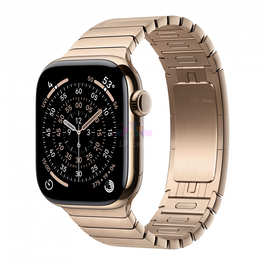 Фото Купить Apple Watch Series 11 <br>42 мм Titanium «Gold» with Link Bracelet «Gold» с функцией GPS + Cellular по низкой цене в Санкт-Петербурге