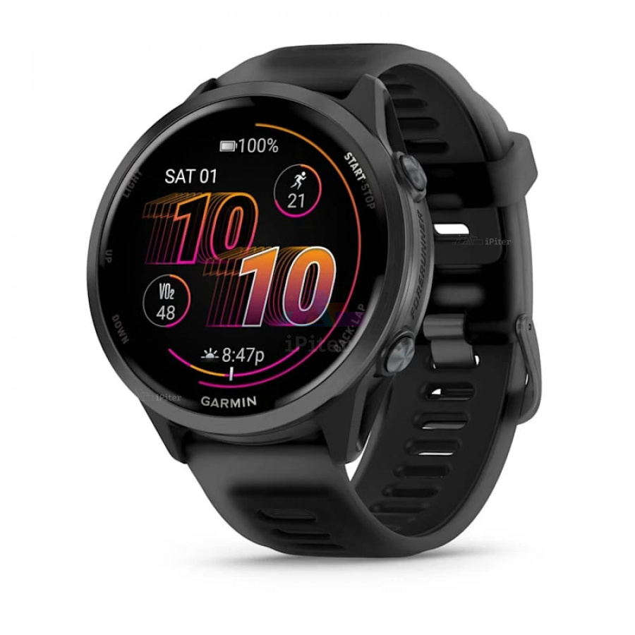 Фото Купить Умные часы Garmin Forerunner 570 47mm, Slate Grey Aluminium with Black Band (010-02971-00) по низкой цене в Санкт-Петербурге