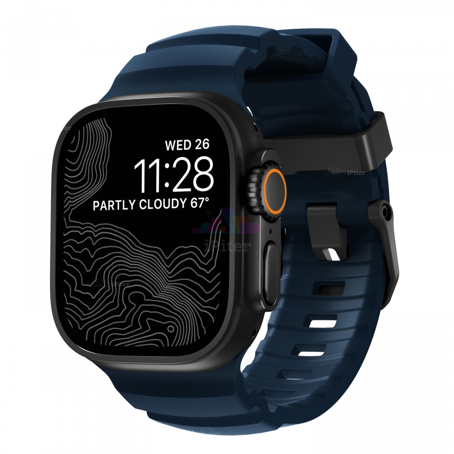 Фото Купить Ремешок Nomad Rocky Point для Apple Watch 45 / 46 / Ultra (Тёмно-синий) по низкой цене в Санкт-Петербурге