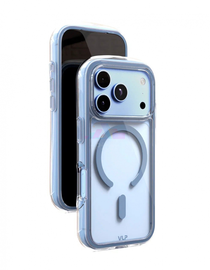 Фото Купить Чехол VLP Bubble case with MagSafe для iPhone 18 Pro (Голубой) по низкой цене в Санкт-Петербурге