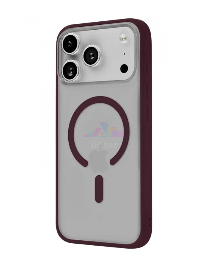 Фото Купить Чехол uBear Cloud case with MagSafe для iPhone 18 Pro (Бордовый) по низкой цене в Санкт-Петербурге