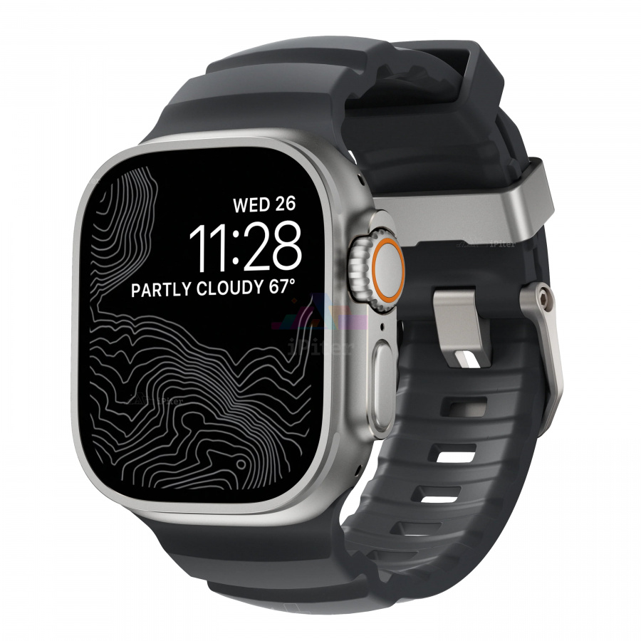 Фото Купить Ремешок Nomad Rocky Point для Apple Watch 45 / 46 / Ultra (Чёрный) по низкой цене в Санкт-Петербурге