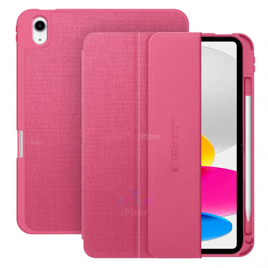 Фото Купить Чехол Tech-Protect SC PEN Canvas для iPad 10/11 (Малиновый) по низкой цене в Санкт-Петербурге
