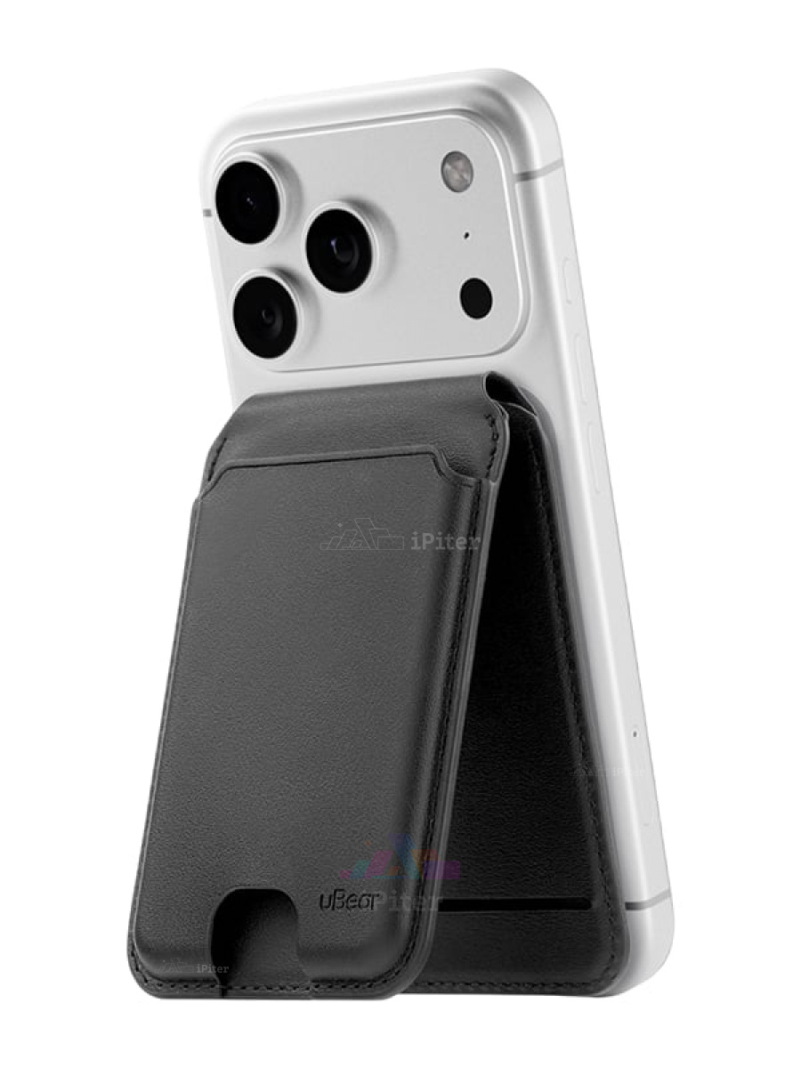 Фото Купить Кардхолдер uBear Fold Geo with MagSafe (Чёрный) по низкой цене в Санкт-Петербурге