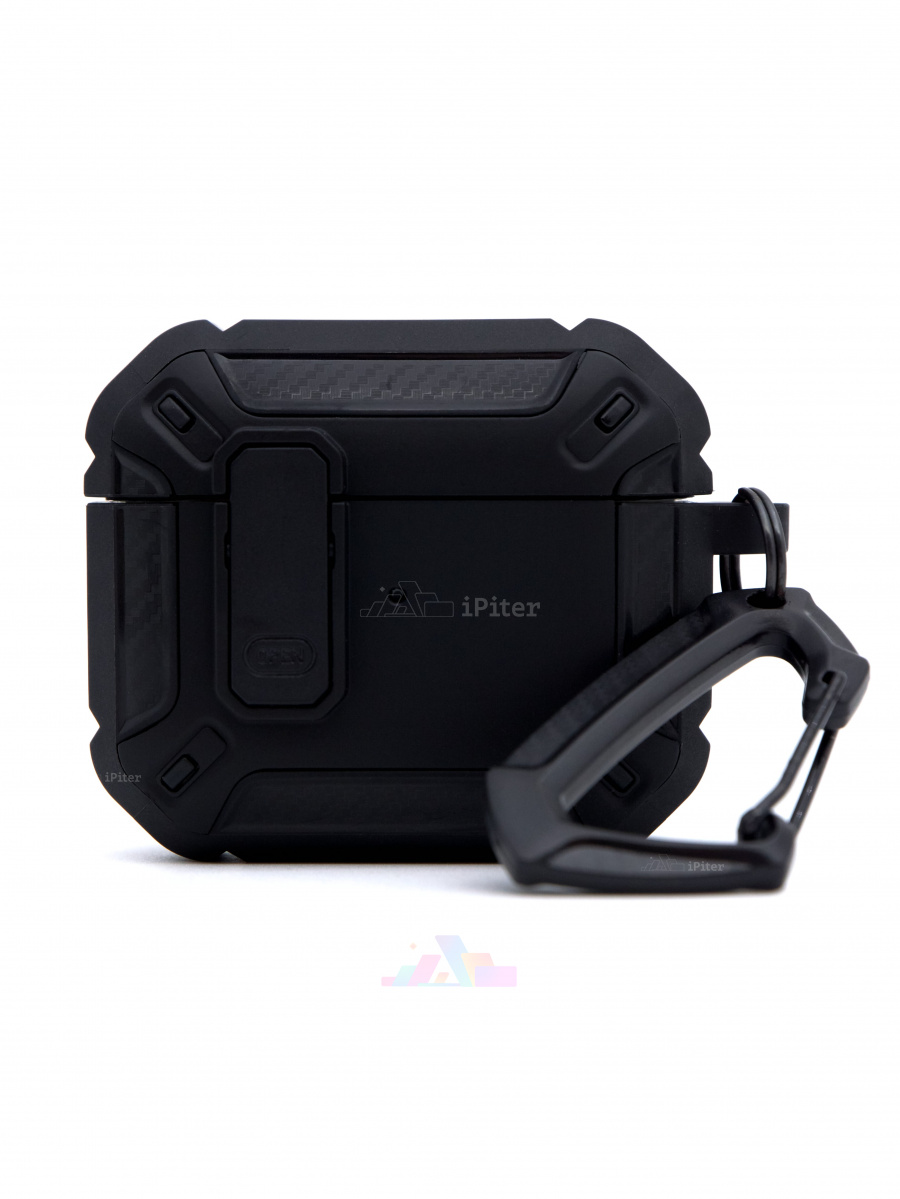 Фото Купить Чехол Tech-Protect X-Carbo для AirPods 3 (Чёрный) по низкой цене в Санкт-Петербурге