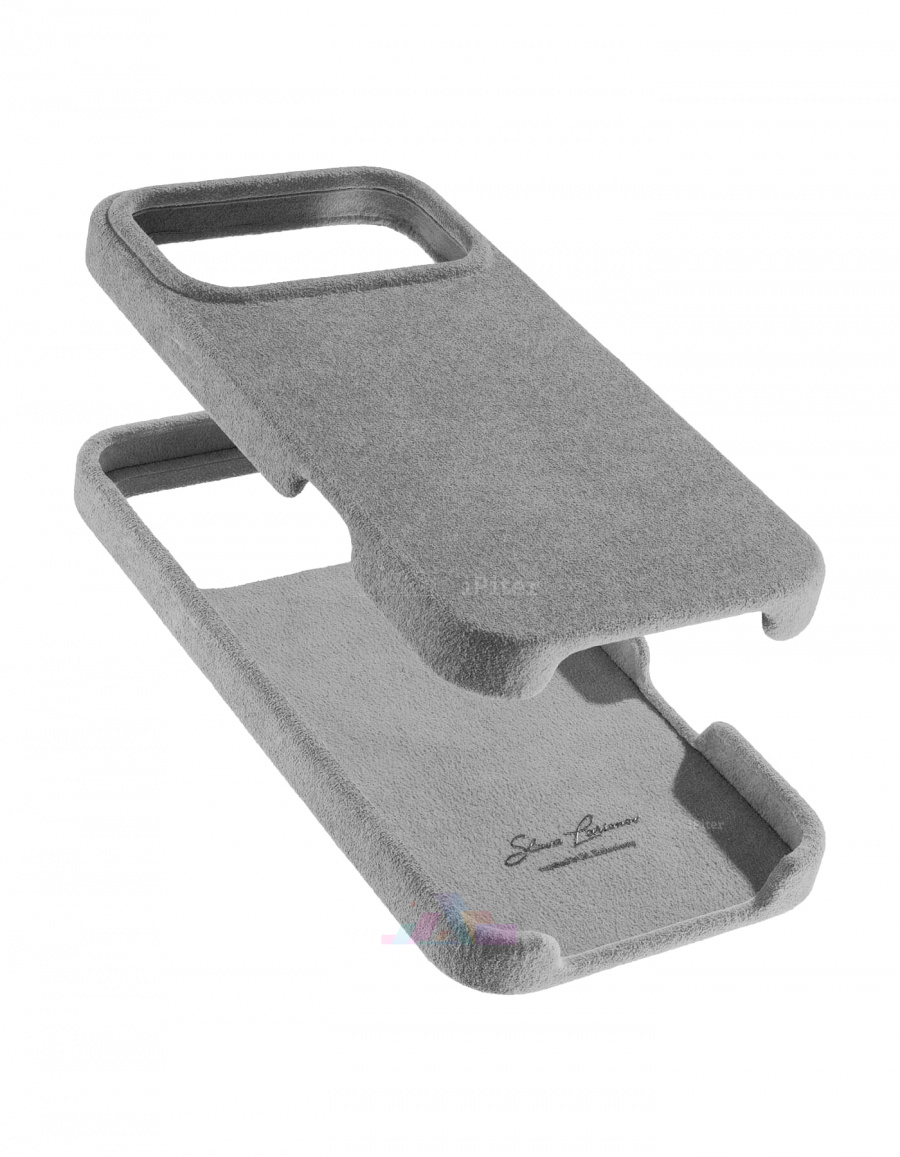 Фото Купить Чехол Slava Larionov Alcantara case для iPhone 17 Pro Max (Gray) по низкой цене в Санкт-Петербурге