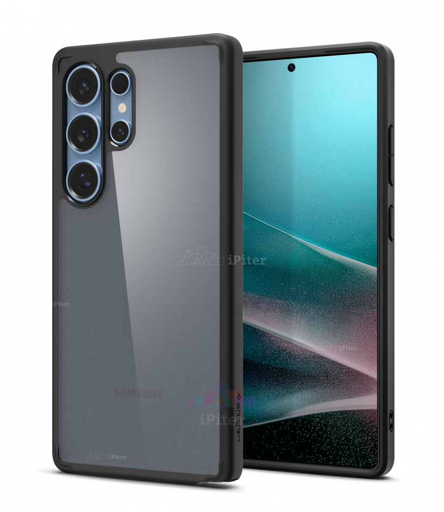 Фото Купить Чехол Spigen Ultra Hybrid для Samsung Galaxy S25 Ultra (Чёрный) по низкой цене в Санкт-Петербурге
