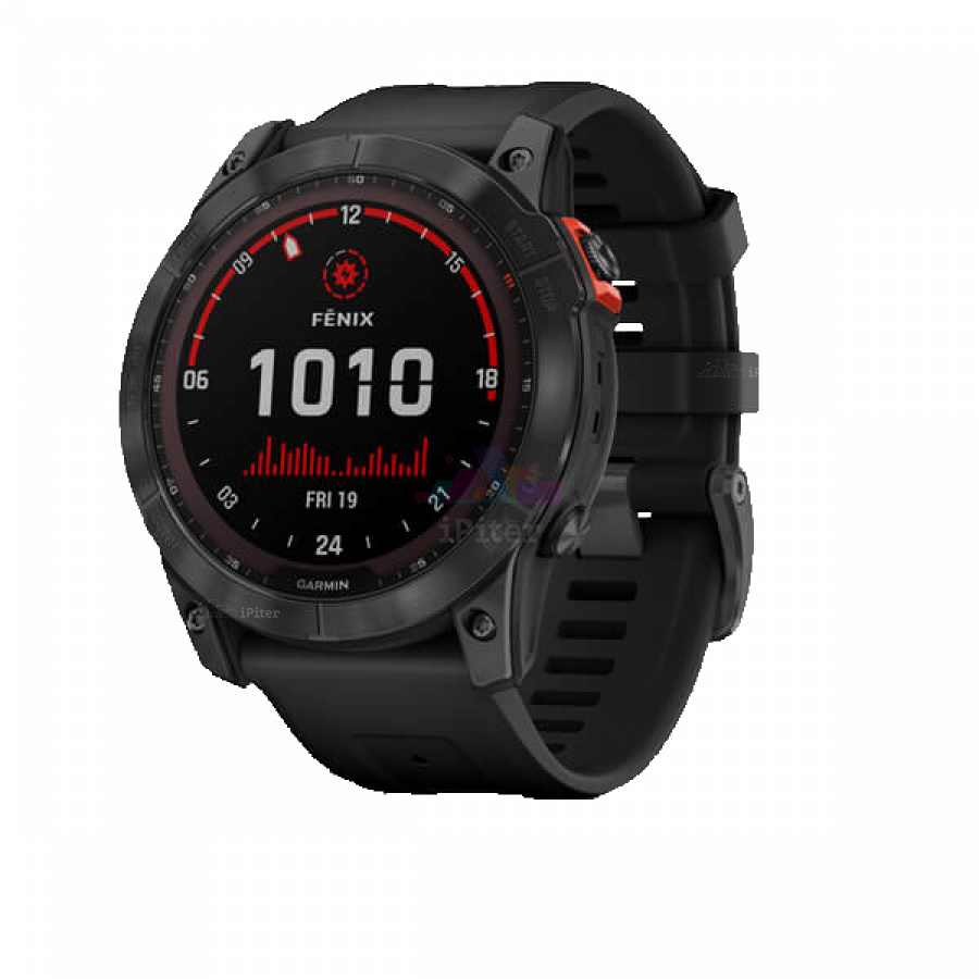 Фото Купить Умные часы Garmin Fenix 7X Solar серый с черным ремешком (010-02541-01) по низкой цене в Санкт-Петербурге