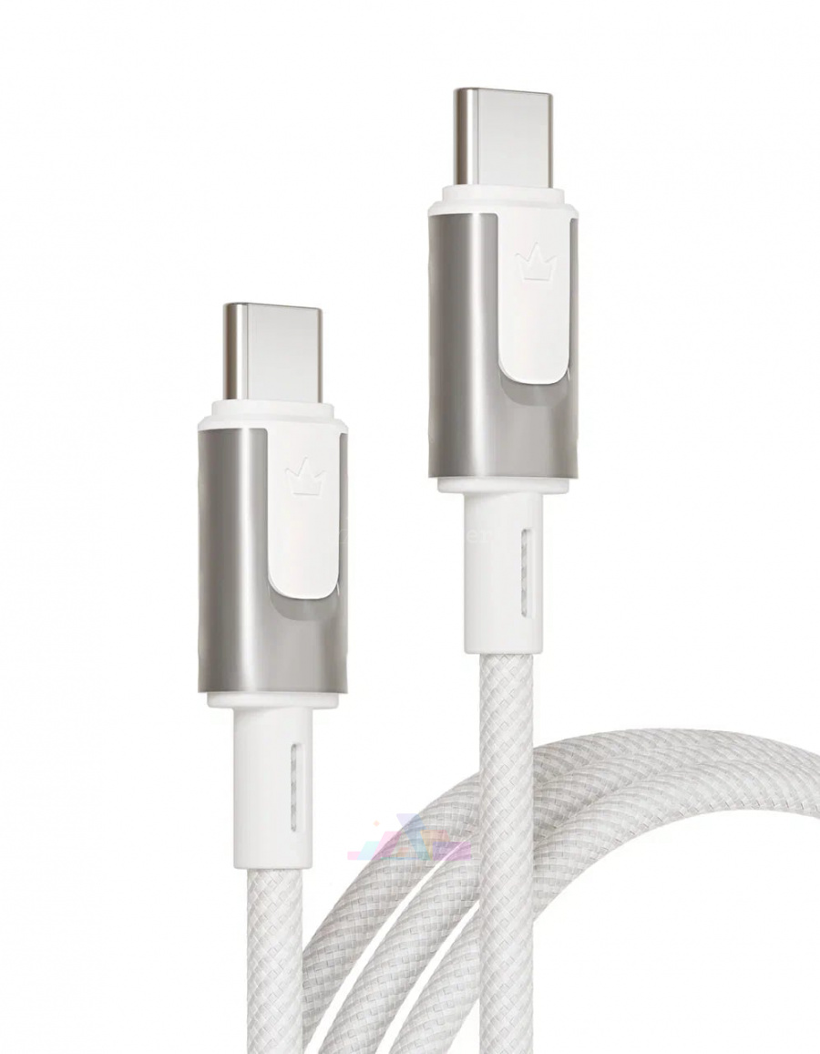 Фото Кабель VLP Force Line USB-C to USB-C 2м 100W (Белый), Белый