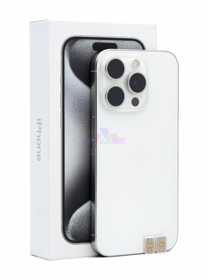 Фото Купить Apple iPhone 15 Pro 1Tb <br> White Titanium (Белый титан) Nano-Sim + Nano-Sim по низкой цене в Санкт-Петербурге