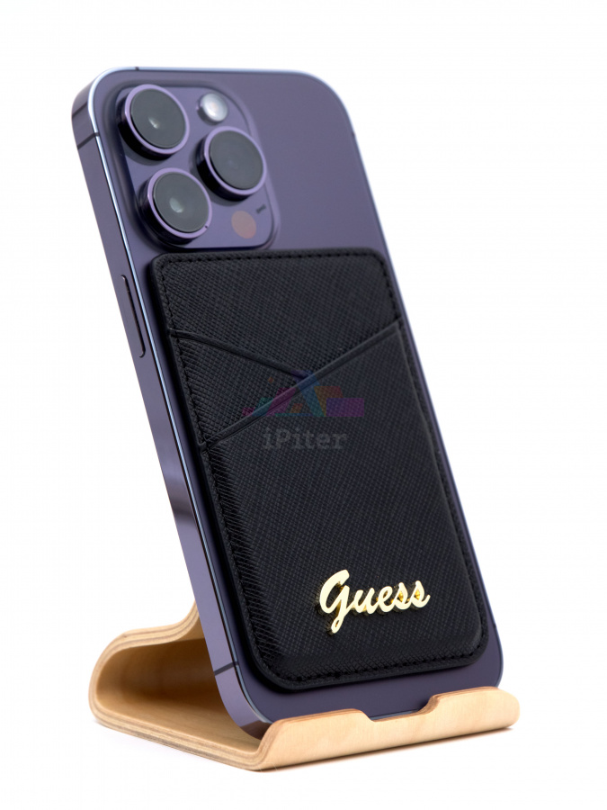 Фото Купить Кардхолдер Guess Wallet Cardslot MagSafe (Чёрный) по низкой цене в Санкт-Петербурге