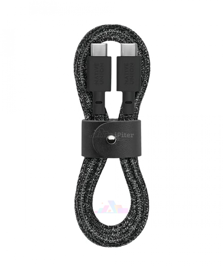 Фото Кабель Native Union Belt USB-C to USB-C 1.2м (Чёрный), Чёрный