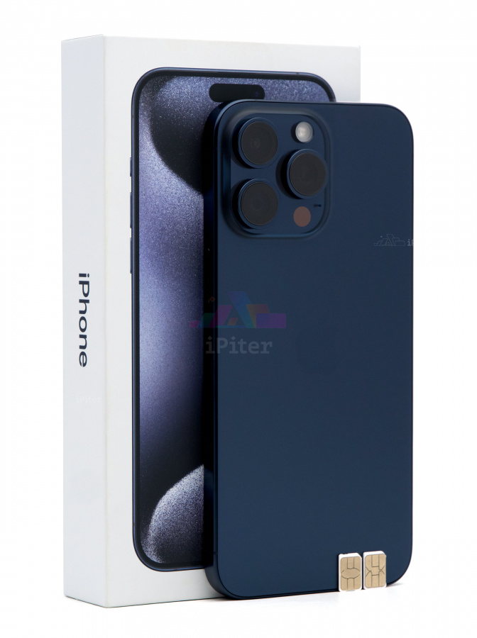 Фото Купить Apple iPhone 15 Pro Max 1Tb <br> Blue Titanium (Синий титан) Nano-Sim + Nano-Sim по низкой цене в Санкт-Петербурге