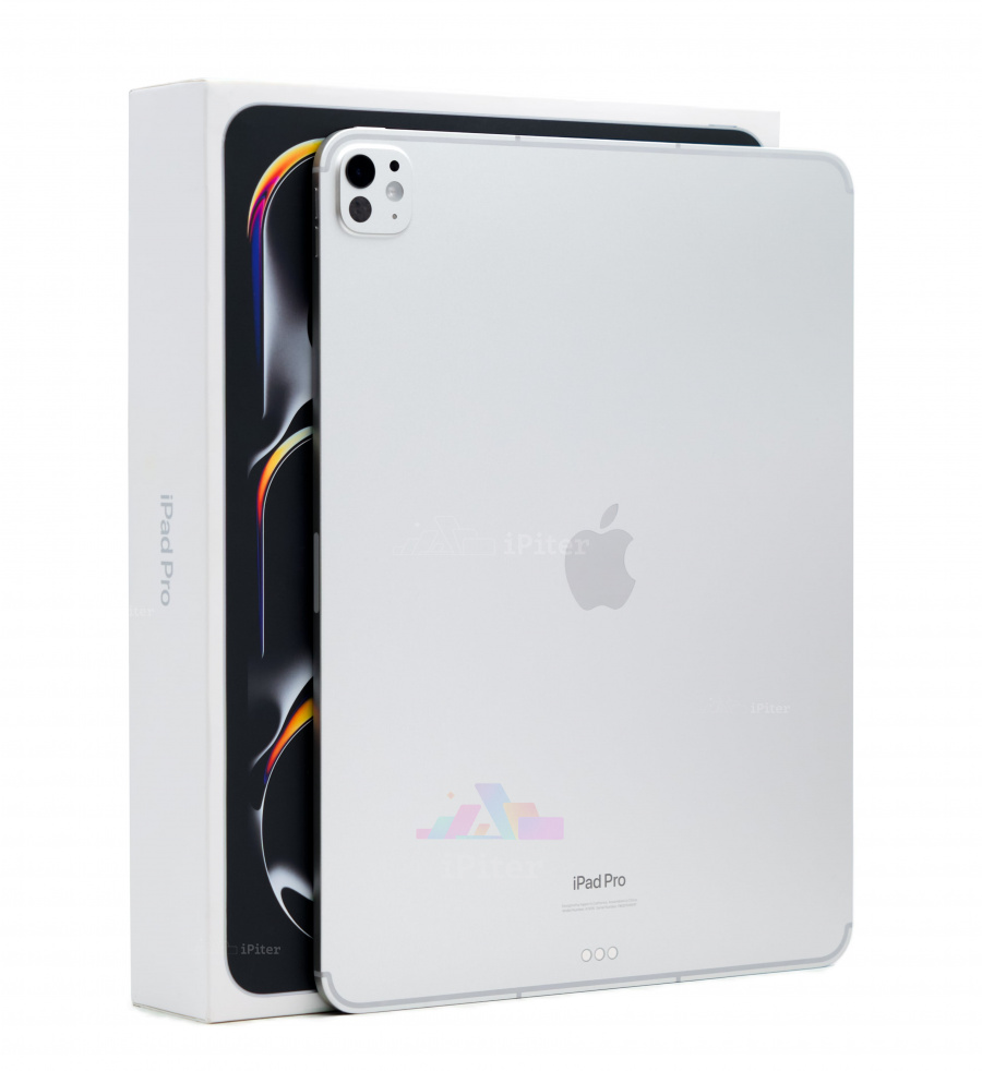Фото Купить iPad Pro (2024) 13 дюймов Wi-Fi + Cellular 256Gb Silver (Серебристый) Standard glass по низкой цене в Санкт-Петербурге