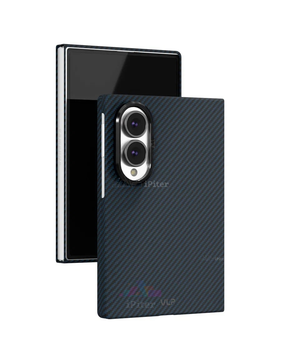 Фото Купить Чехол VLP Kevlar Case для Samsung Galaxy Z Fold 8 (Тёмно-синий) по низкой цене в Санкт-Петербурге
