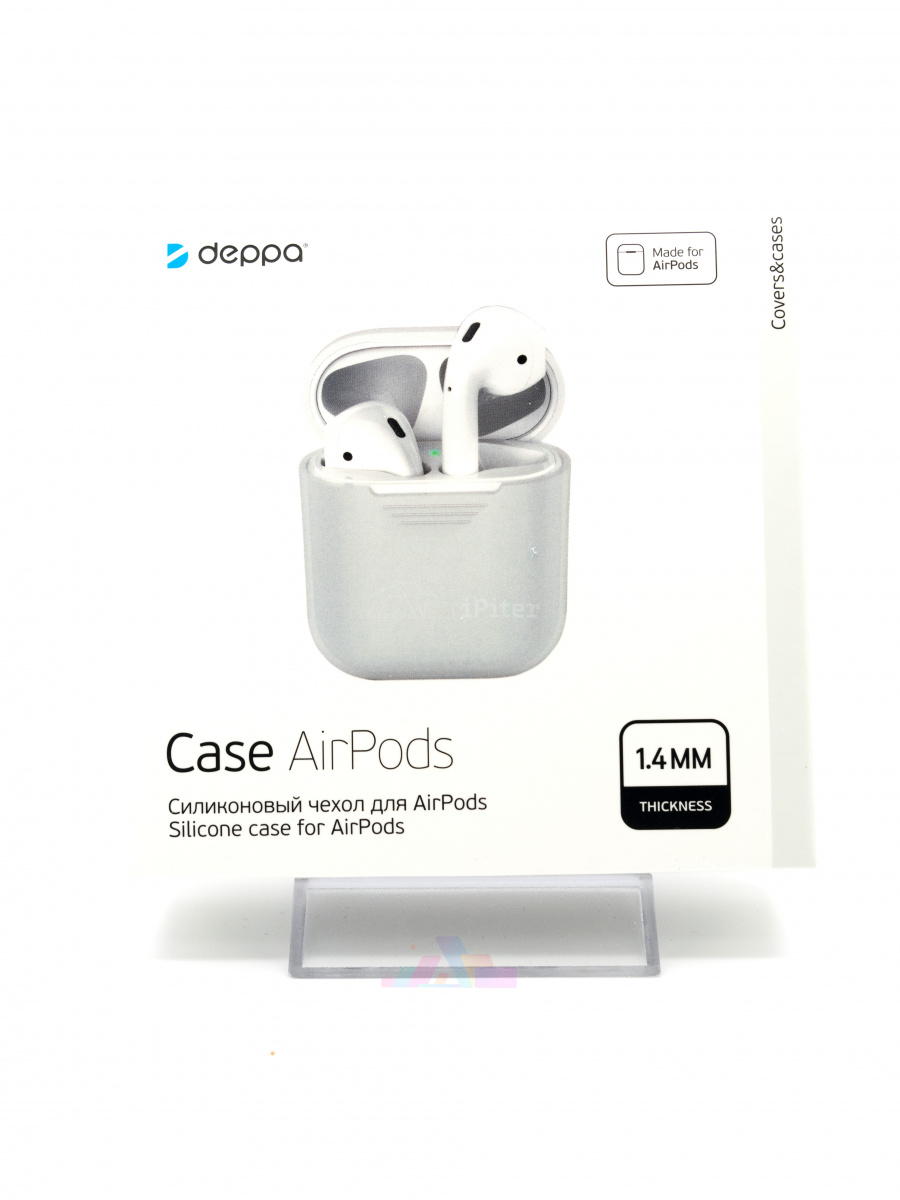 Фото Силиконовый чехол Deppa AirPods Case 1.4мм, Белый