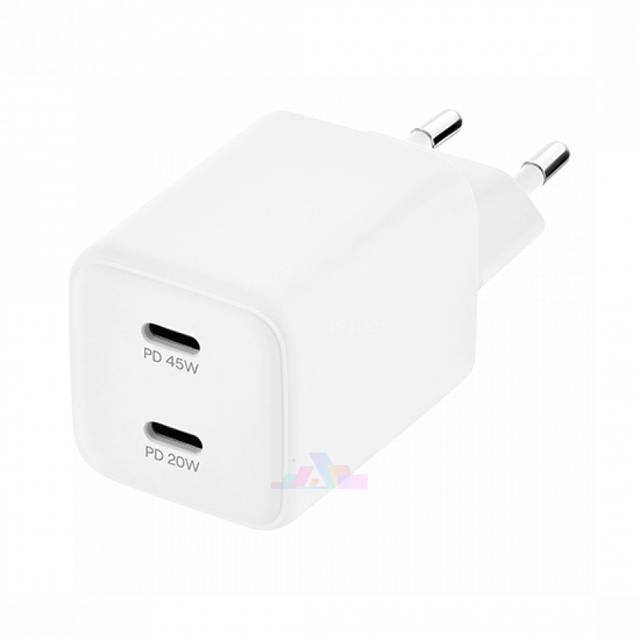 Фото Купить Сетевое зарядное устройство uBear Bridge Wall Charger 45W USB-C (Белый) по низкой цене в Санкт-Петербурге