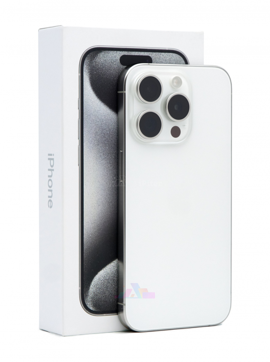Apple iPhone 15 Pro 256GB ホワイトチタニウム　本体 Купить Apple iPhone 15 Pro 256Gb White Titanium (Белый титан) Nano