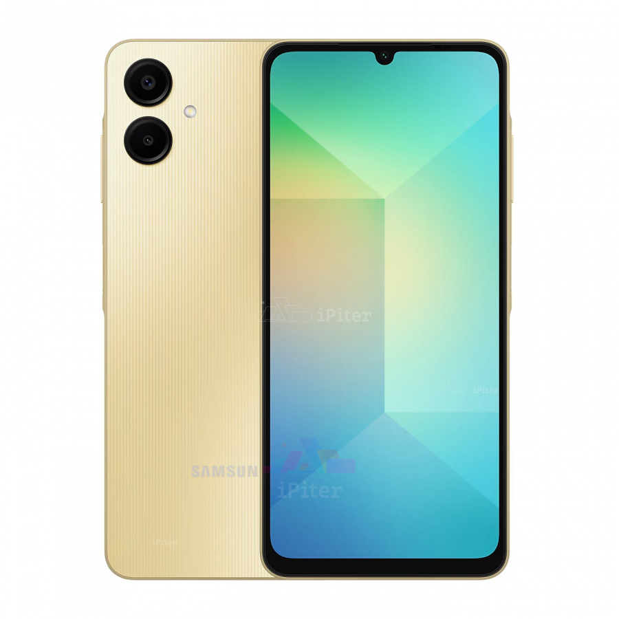 Фото Купить Смартфон Samsung Galaxy A06 6Gb/128Gb (Gold) (Nano-Sim + Nano-Sim) по низкой цене в Санкт-Петербурге