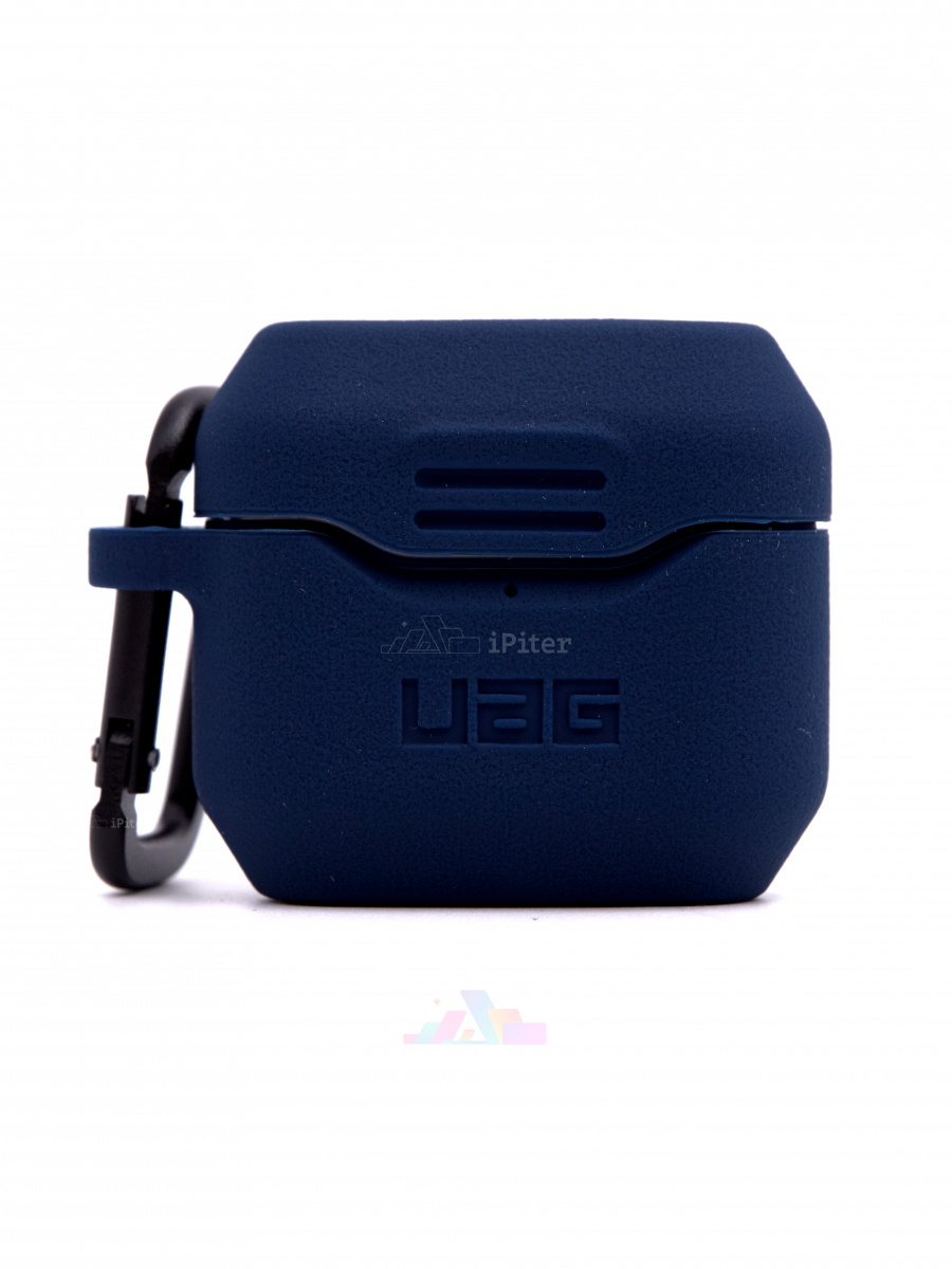 Фото Купить Чехол UAG Standard Issue Silicone с карабином для AirPods 3 (Тёмно-синий) по низкой цене в Санкт-Петербурге