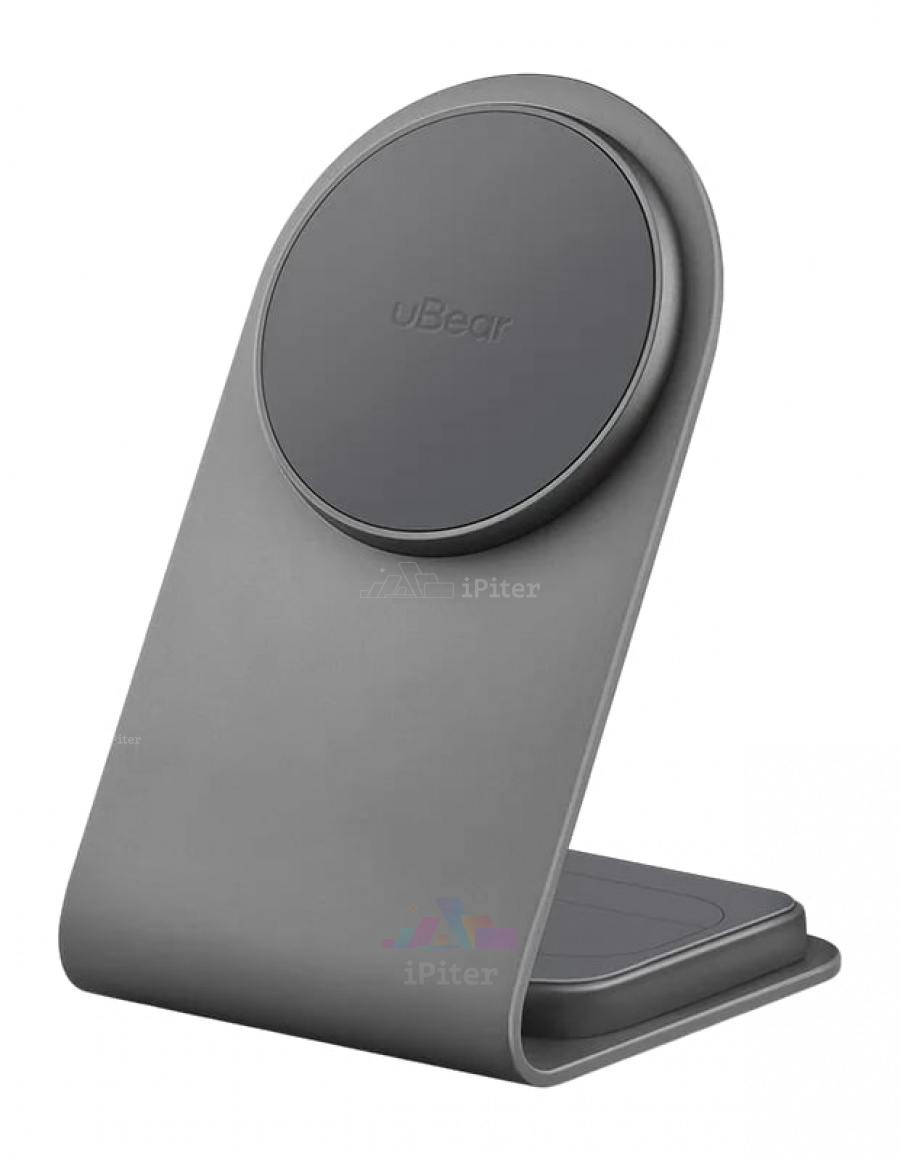 Фото Купить Беспроводная зарядка uBear Stellar Dual Wireless Charger 2-in-1 (Серый) по низкой цене в Санкт-Петербурге