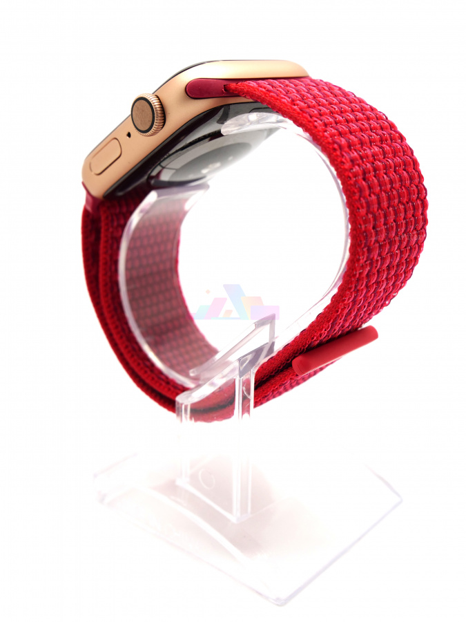Фото Купить Ремешок Devia Deluxe Series для Apple Watch 44 / 45 / 46 мм (Малиновый) по низкой цене в Санкт-Петербурге