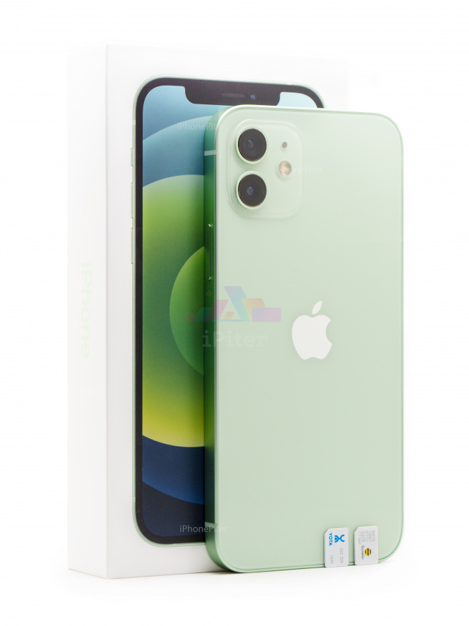 Фото Купить Уценка Apple iPhone 12 256Gb Green (Зелёный) Nano-Sim + Nano-Sim по низкой цене в Санкт-Петербурге