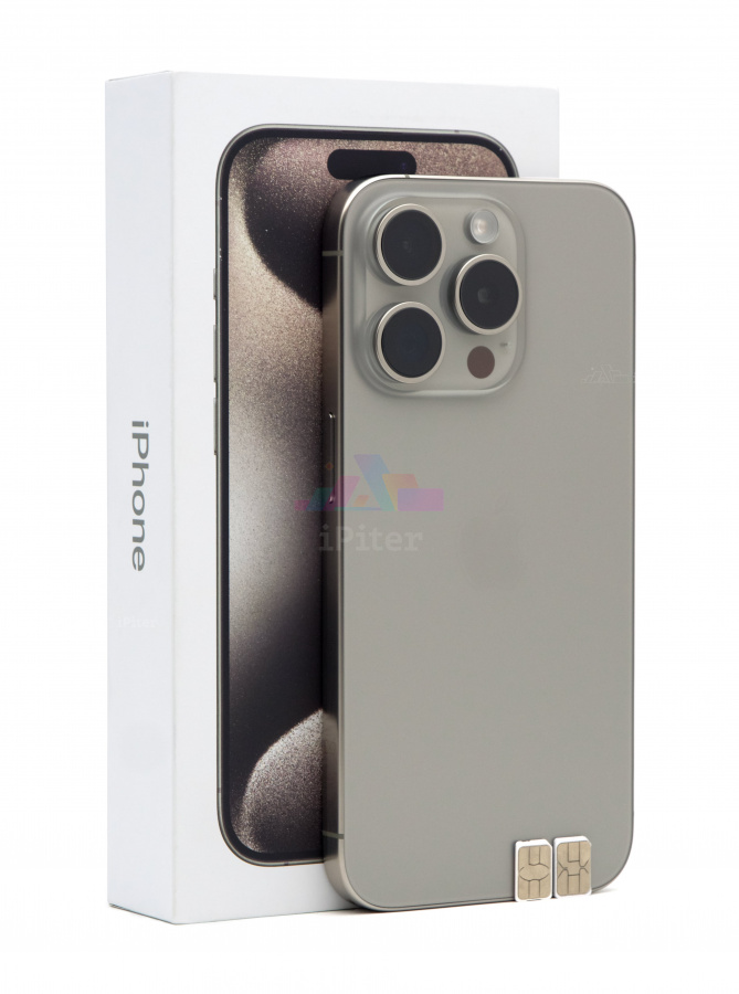 Фото Купить Apple iPhone 15 Pro 512Gb <br> Natural Titanium (Природный титан) Nano-Sim + Nano-Sim по низкой цене в Санкт-Петербурге