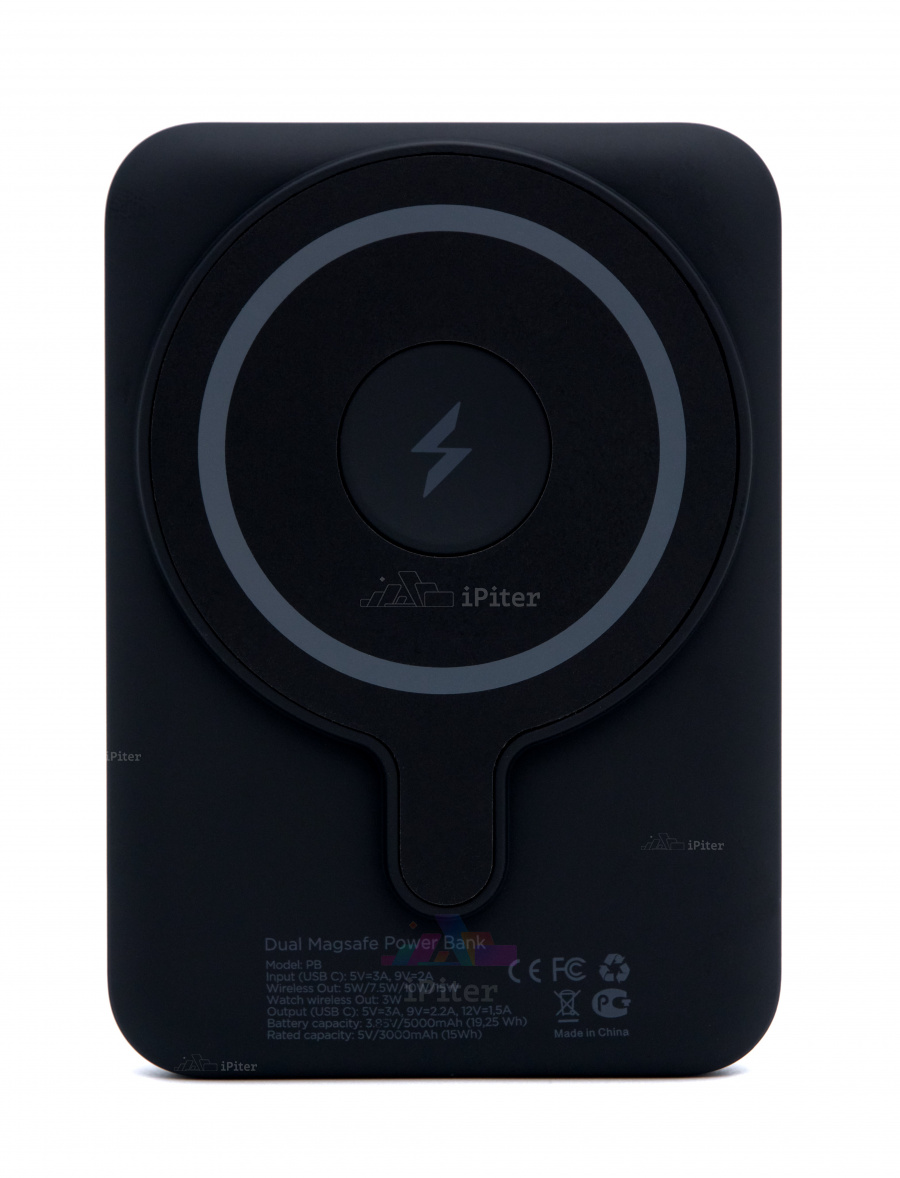 Фото Внешний аккумулятор VLP Dual MagSafe 5000 mAh (Чёрный), Чёрный