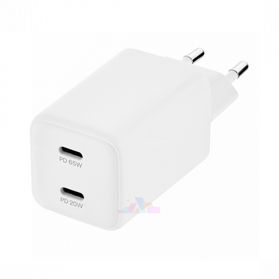 Фото Купить Сетевое зарядное устройство uBear Bridge Wall Charger 65W USB-C (Белый) по низкой цене в Санкт-Петербурге