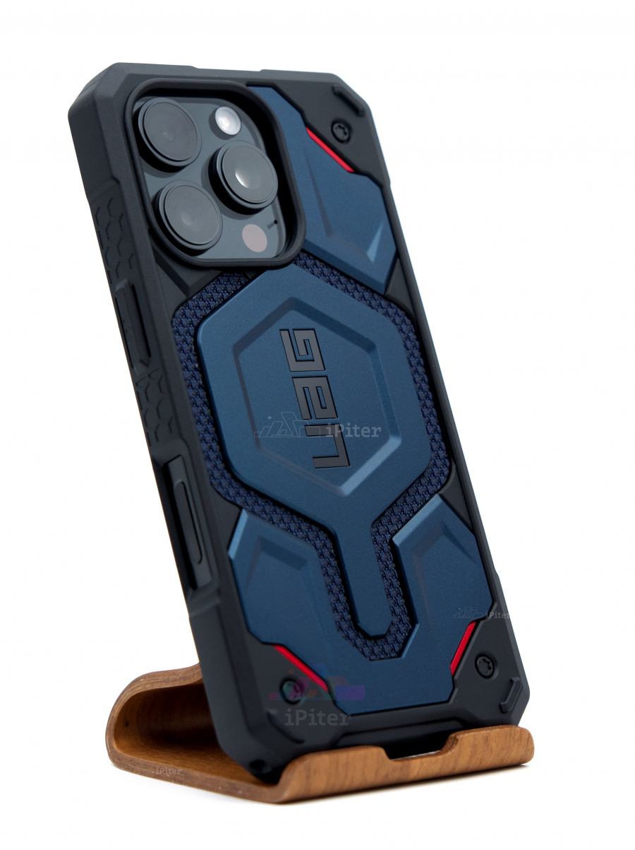 Фото Купить Чехол UAG Monarch Pro with MagSafe для iPhone 16 Pro Тёмно-синий по низкой цене в Санкт-Петербурге