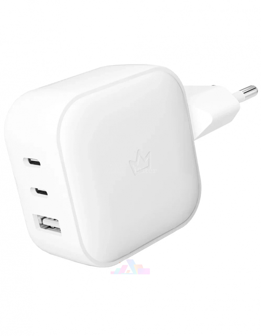 Фото Купить Сетевое зарядное устройство VLP G-Charge 65W 2-USB-C + USB-A (Белый) по низкой цене в Санкт-Петербурге