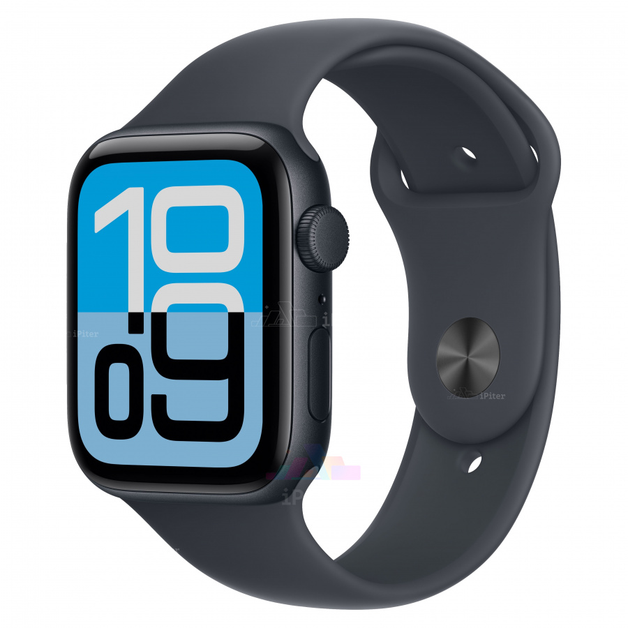 Фото Купить Apple Watch SE (2025) <br>44 мм Корпус из алюминия «Midnight» Спортивный ремешок S/M «Midnight» по низкой цене в Санкт-Петербурге