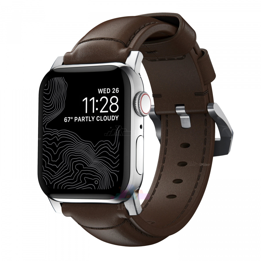 Фото Купить Ремешок Nomad Traditional для Apple Watch 45 / 46 / Ultra (Коричневый) по низкой цене в Санкт-Петербурге