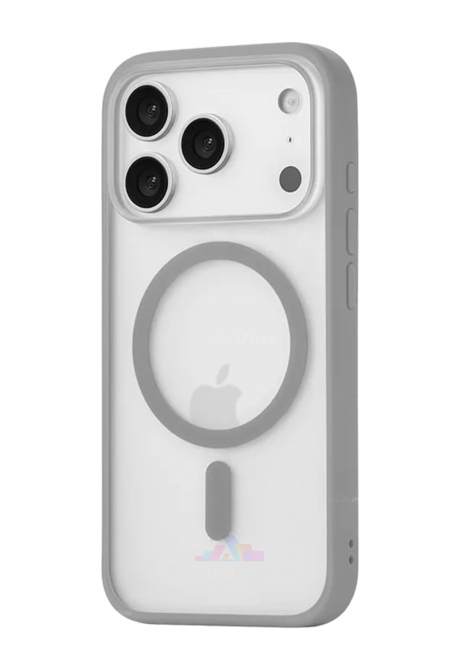 Фото Купить Чехол uBear Cloud case with MagSafe для iPhone 17 Pro (Серый) по низкой цене в Санкт-Петербурге