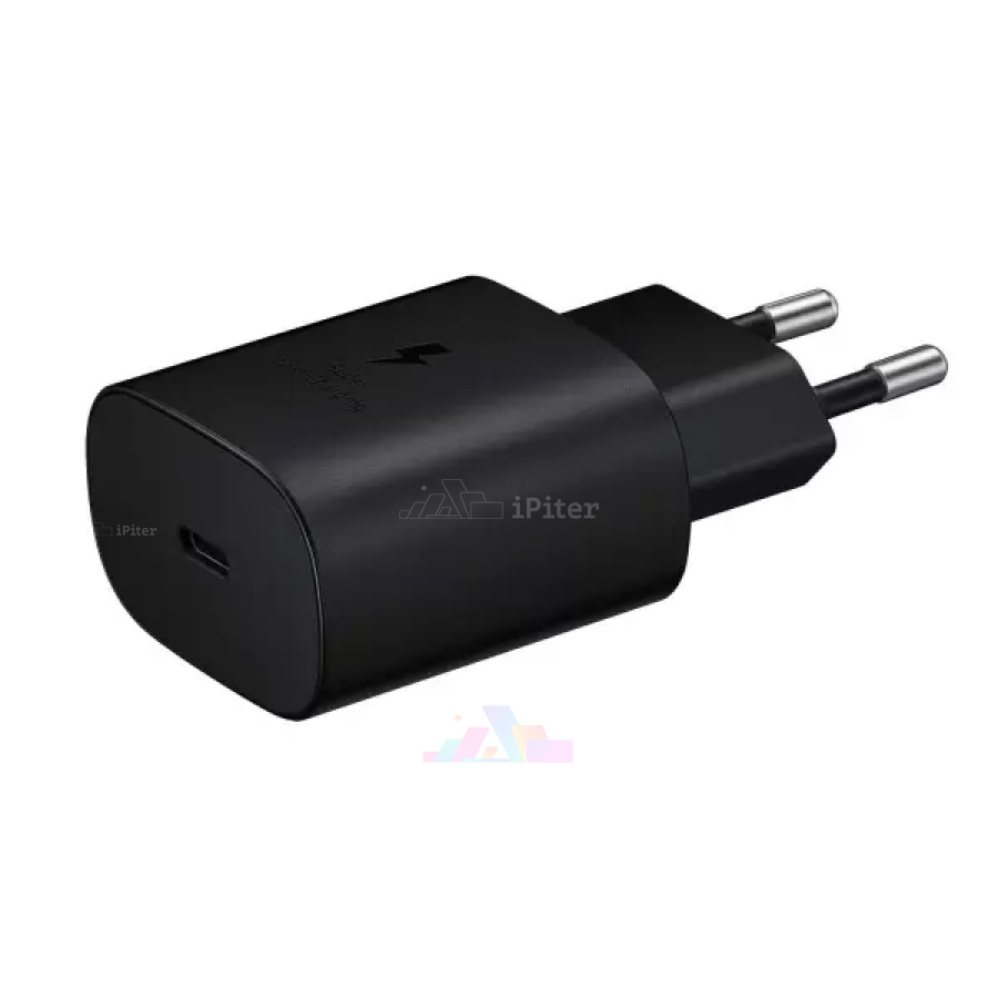 Фото Купить Сетевое зарядное устройство Samsung 25W PD Adapter USB-C (Чёрный) по низкой цене в Санкт-Петербурге